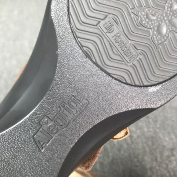 Alegria Women Ella 632 Saddle Mary Janes Shoes Brown Leather Hook & Loop 39 - Picture 9 of 9